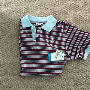 Soft striped polo shirt